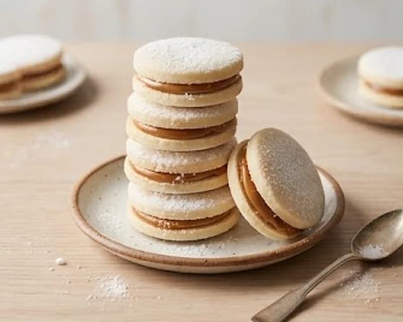 Biscuits péruviens fourrés au manjar blanco
