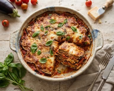 Découvrir la recette Aubergines à la parmesane