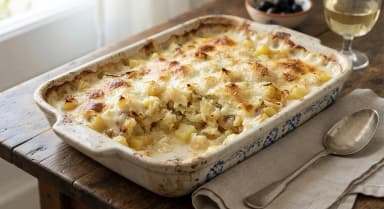Découvrir la recette Morue portugaise à la crème