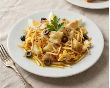 Découvrir la recette Morue à la portugaise