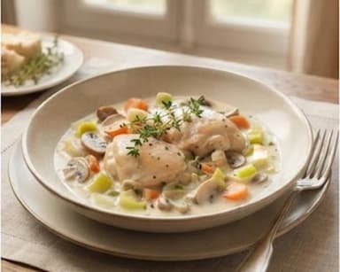 Découvrir la recette Blanquette de poulet