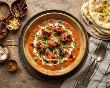 Découvrir la recette Poulet indien au beurre et aux épices