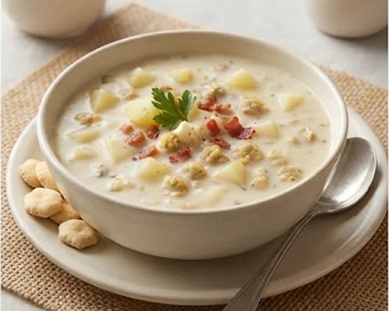 Soupe crémeuse de palourdes