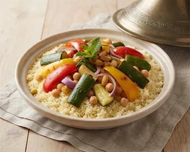 Découvrir la recette Couscous marocain aux légumes