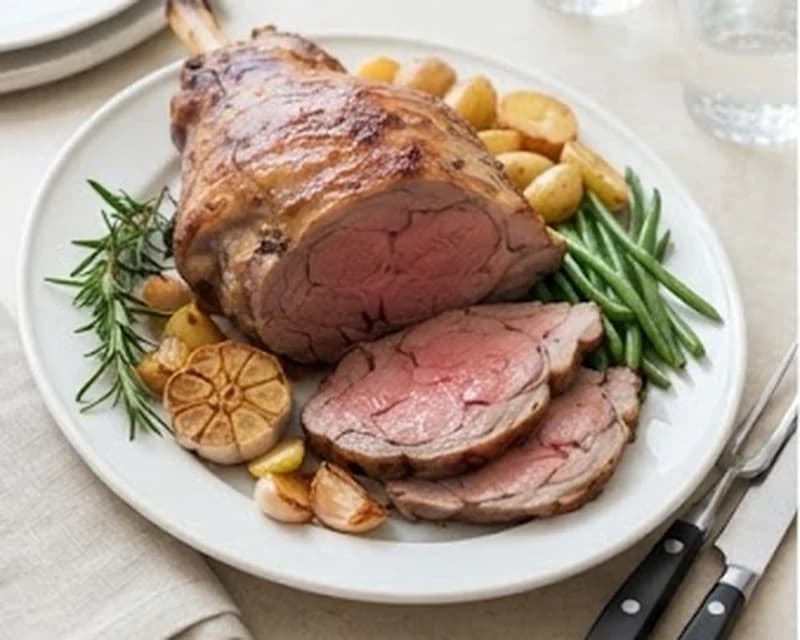 Gigot d'agneau rôti