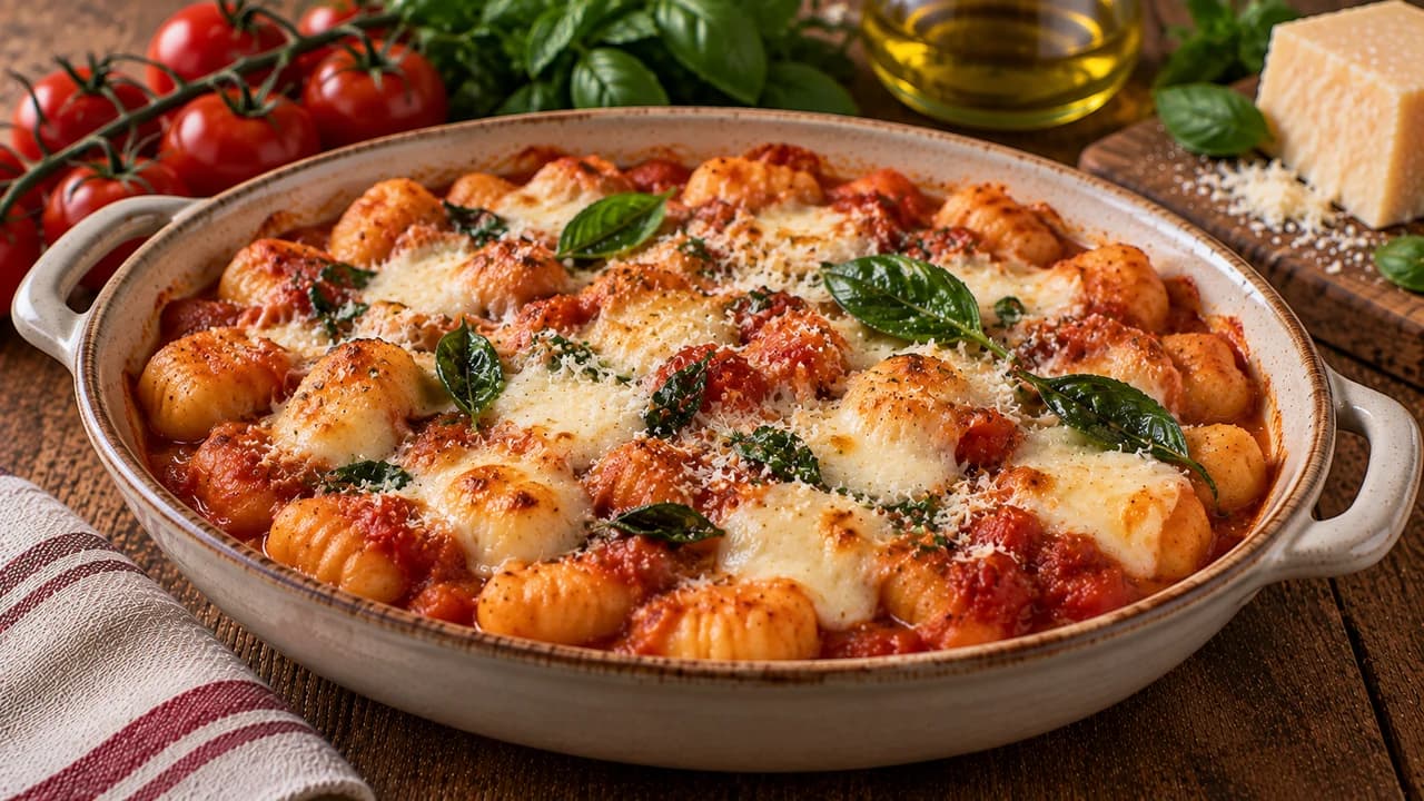 Gnocchis à la tomate et à la mozzarella