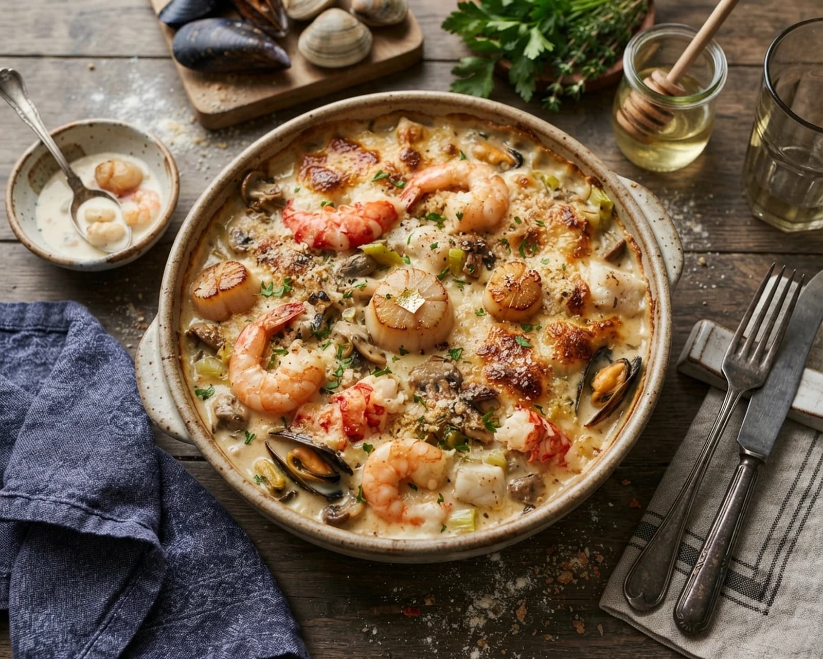 Gratin de fruits de mer