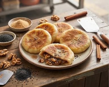 Découvrir la recette Pancakes coréens fourrés