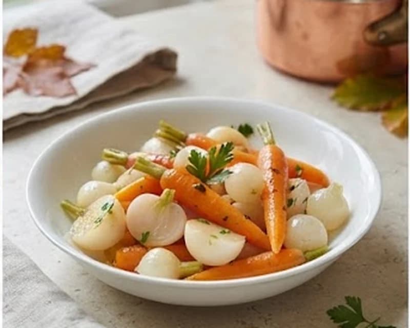 Légumes glacés à blanc