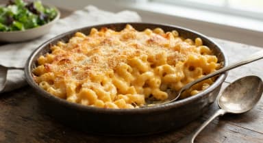 Découvrir la recette Macaronis américains au fromage gratinés
