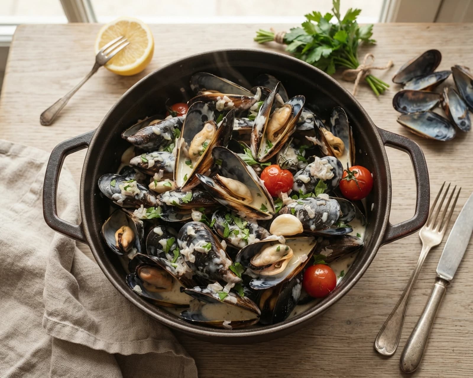 Moules à la crème