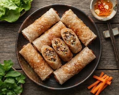 Découvrir la recette Rouleaux frits vietnamiens au porc