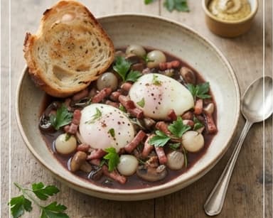Découvrir la recette Œufs en meurette