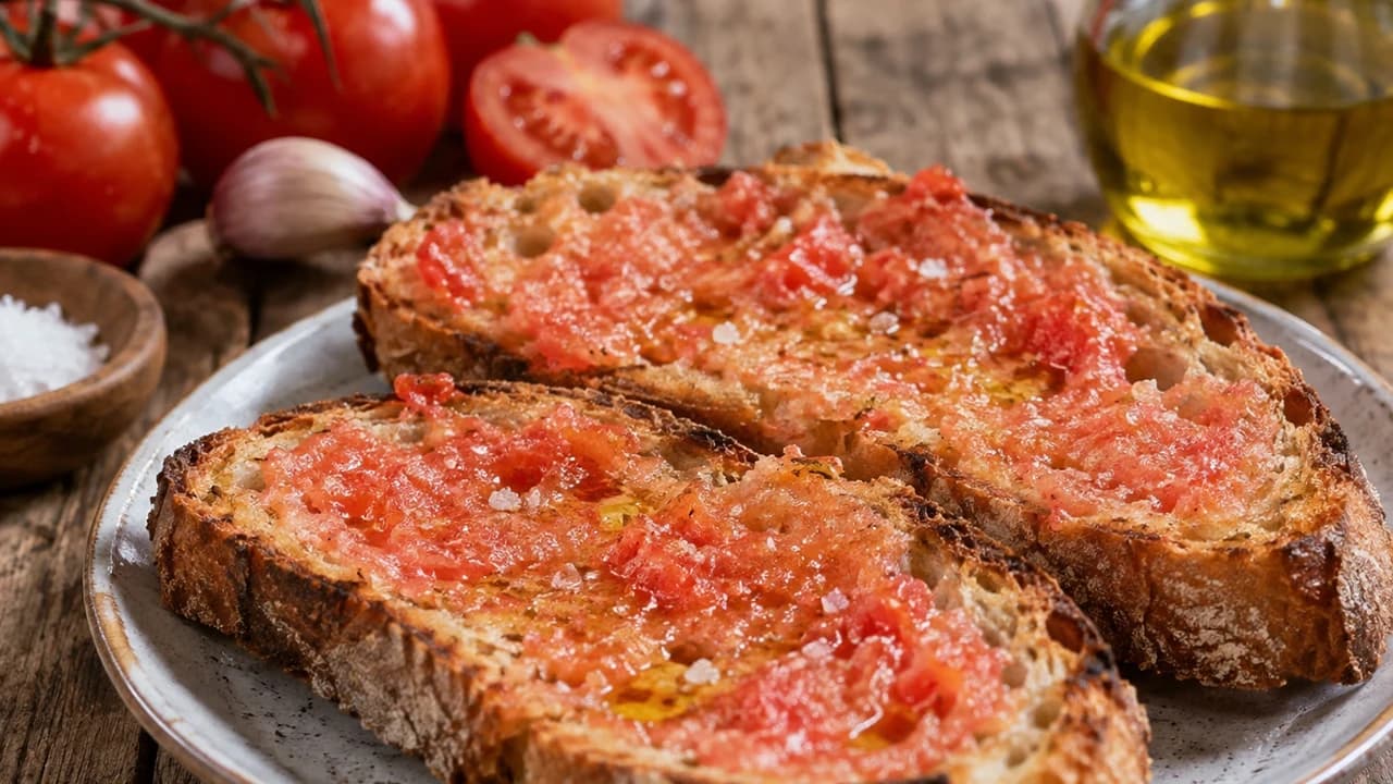 Pain à la tomate catalan
