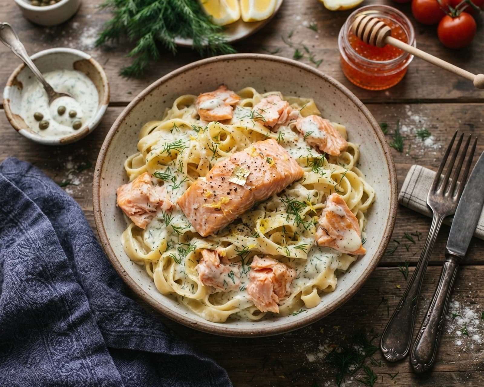 Pâtes au saumon