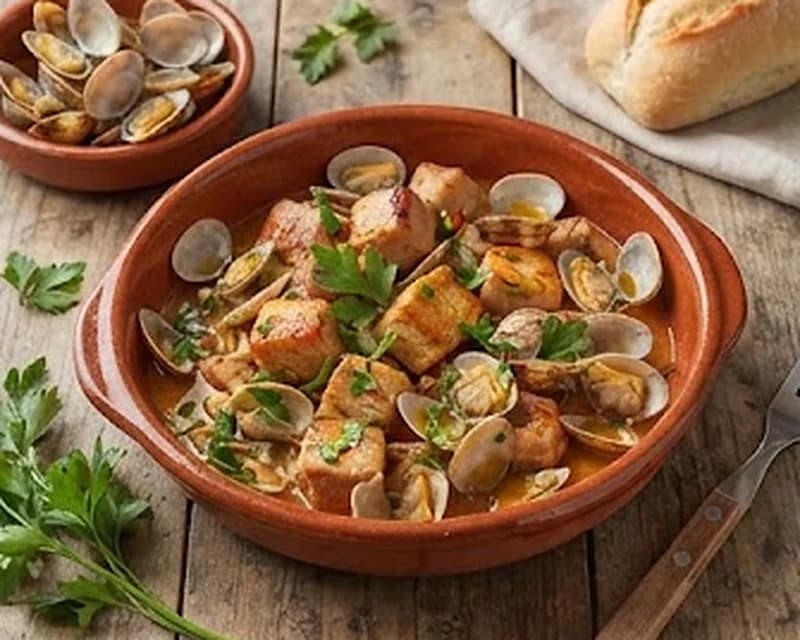 Porc aux palourdes à l’Alentejana
