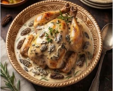 Découvrir la recette Poulet de Bresse à la crème