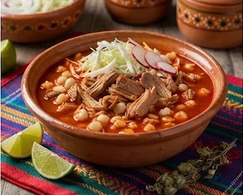 Soupe mexicaine au maïs et au porc