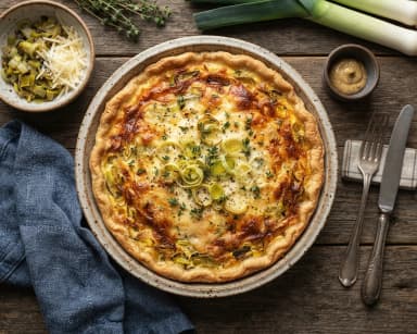 Découvrir la recette Quiche aux poireaux