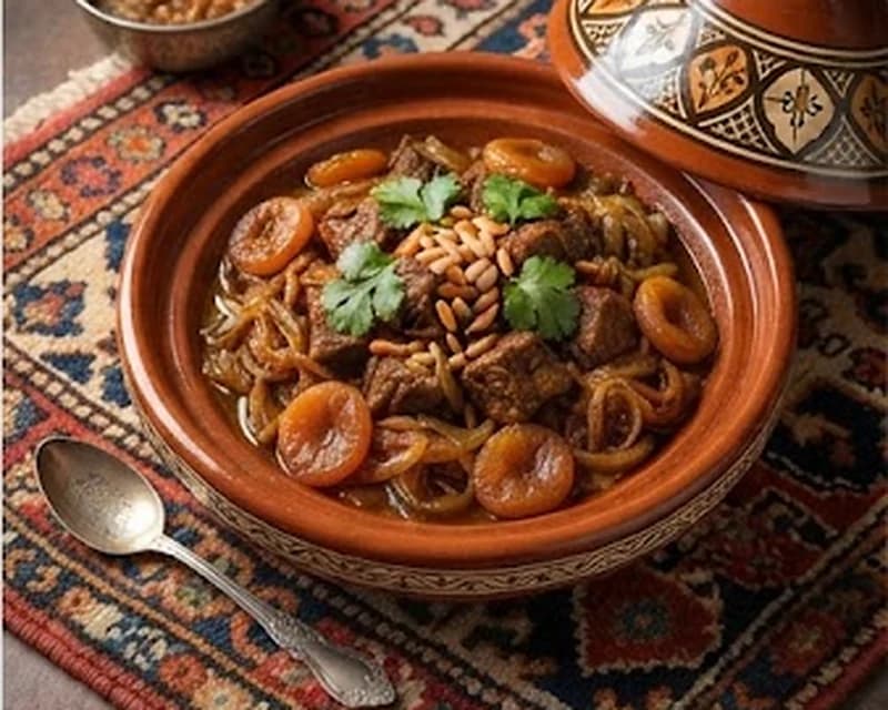 Tajine d’agneau marocain aux abricots