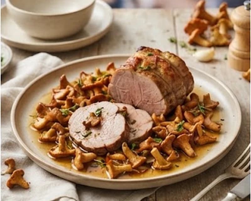 Rôti de veau aux girolles