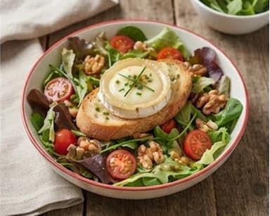 Découvrir la recette Salade de chèvre chaud