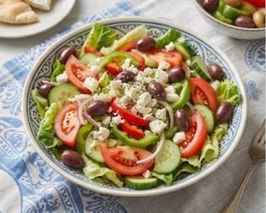 Découvrir la recette Salade grecque traditionnelle