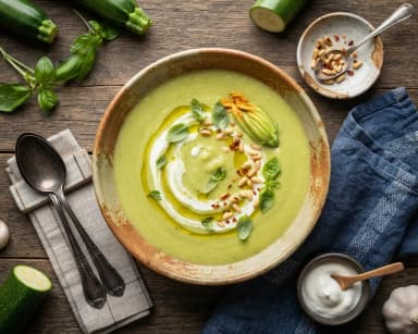 Découvrir la recette Soupe de courgettes