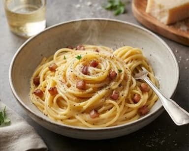 Découvrir la recette Spaghetti à la carbonara