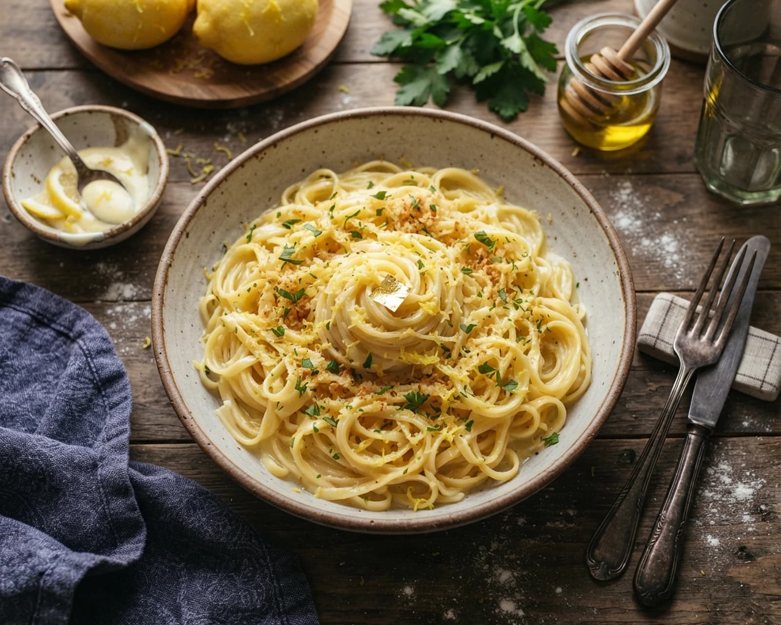 Pâtes fines italiennes au citron