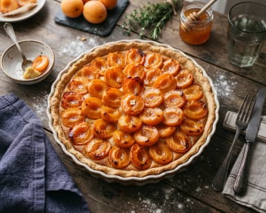 Découvrir la recette Tarte aux abricots