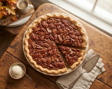 Découvrir la recette Tarte aux noix de pécan