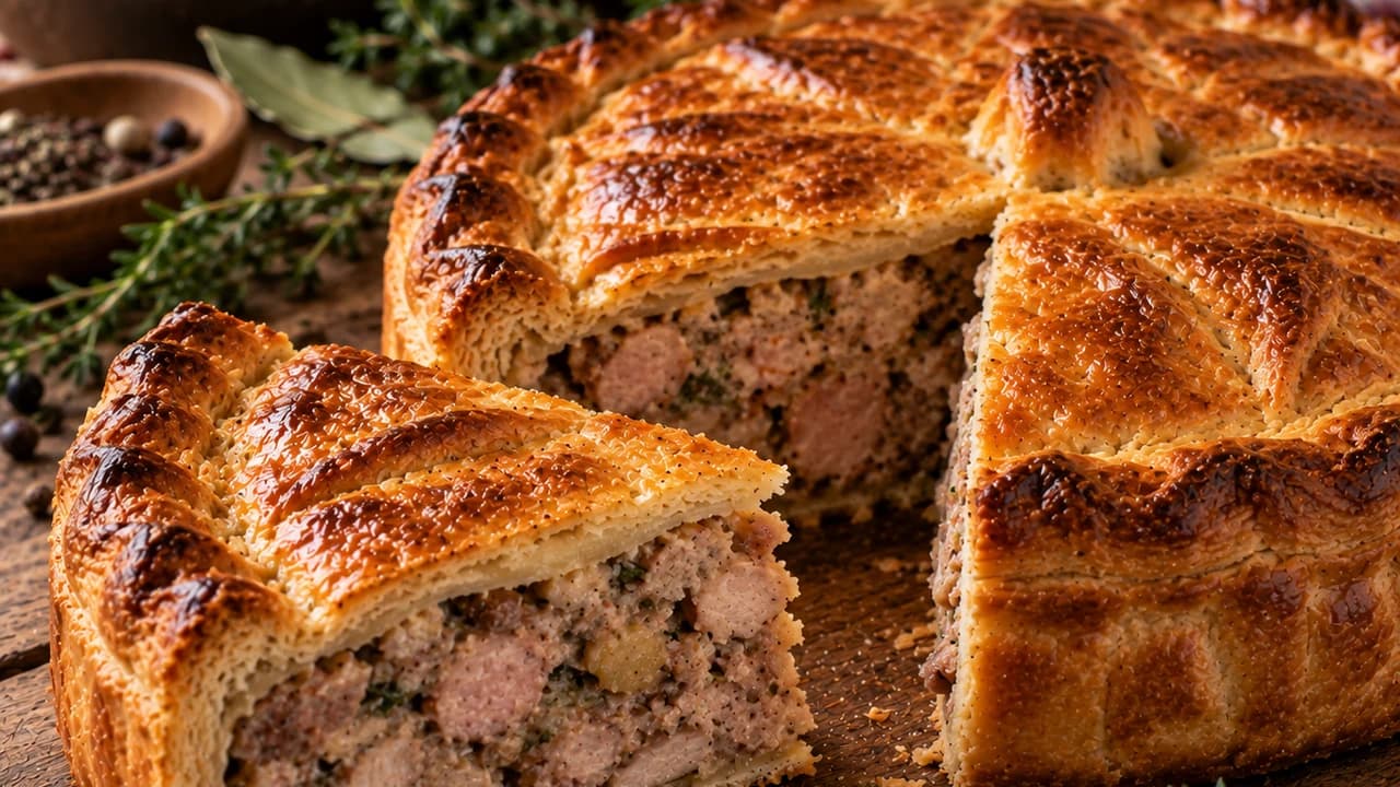 Tourte de porc et veau marinés aux épices des Vosges