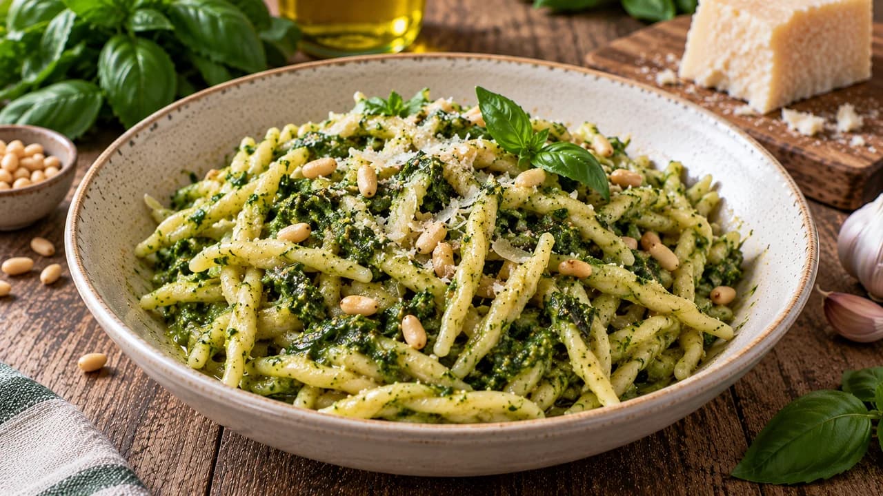 Pâtes ligures au pesto génois