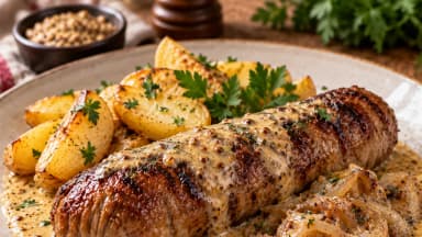 Découvrir la recette Andouillette de Troyes sauce moutarde