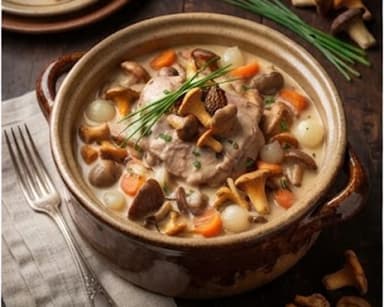 Découvrir la recette Blanquette de veau forestière