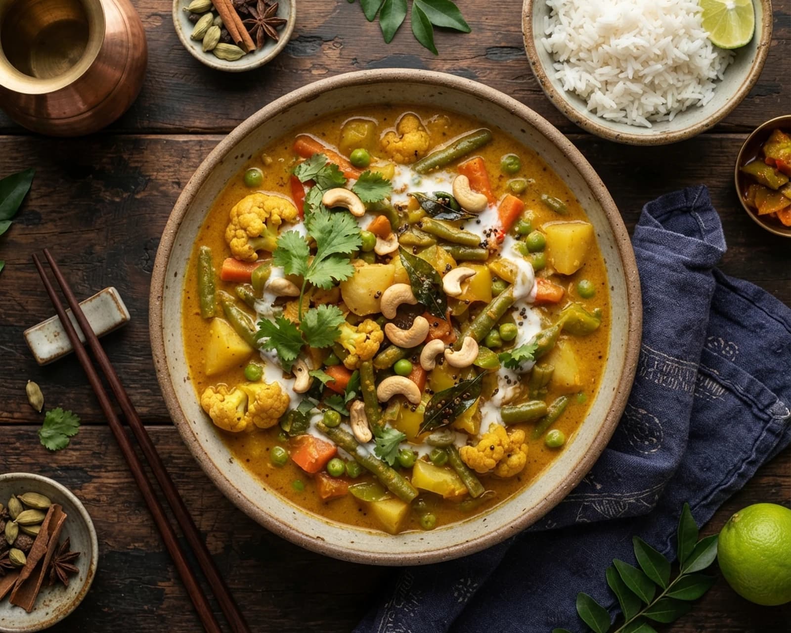 Curry indien de légumes