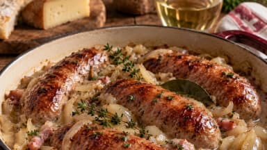 Découvrir la recette Diots de Savoie au vin blanc
