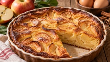 Découvrir la recette Flognarde aux pommes