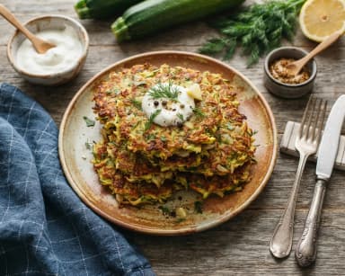 Découvrir la recette Galettes de courgettes