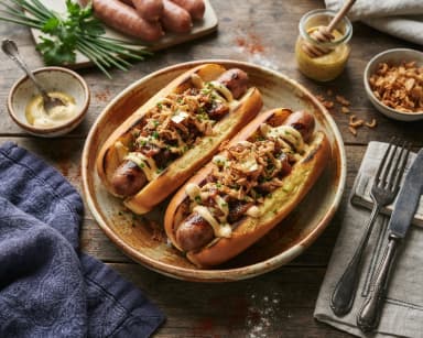 Découvrir la recette Sandwich chaud à la saucisse