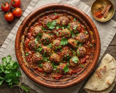 Découvrir la recette Boulettes marocaines à la sauce tomate