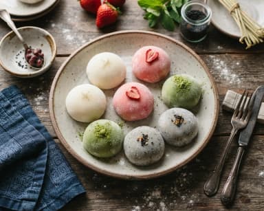 Découvrir la recette Bouchées japonaises glacées en pâte de riz