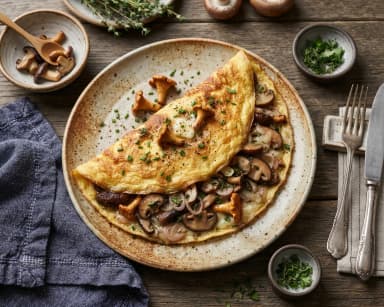 Découvrir la recette Omelette aux champignons