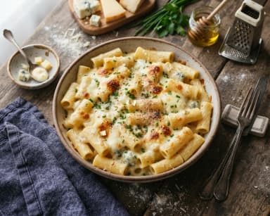 Découvrir la recette Pâtes aux quatre fromages