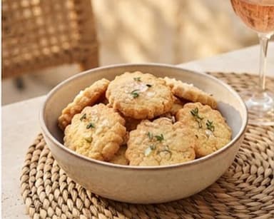 Découvrir la recette Sablés au parmesan et thym