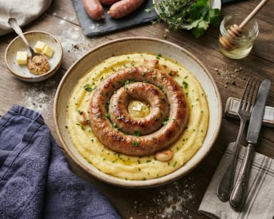 Découvrir la recette Saucisse de Toulouse et purée