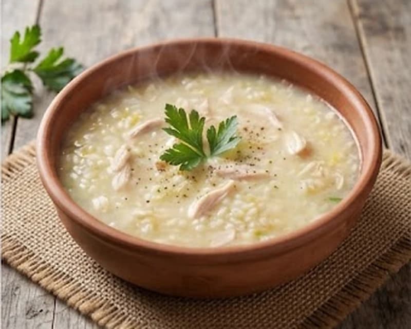 Soupe grecque au citron et à l’œuf
