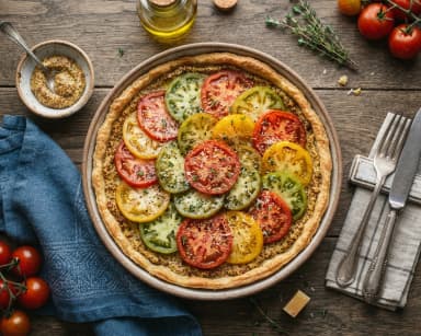 Découvrir la recette Tarte à la tomate et à la moutarde