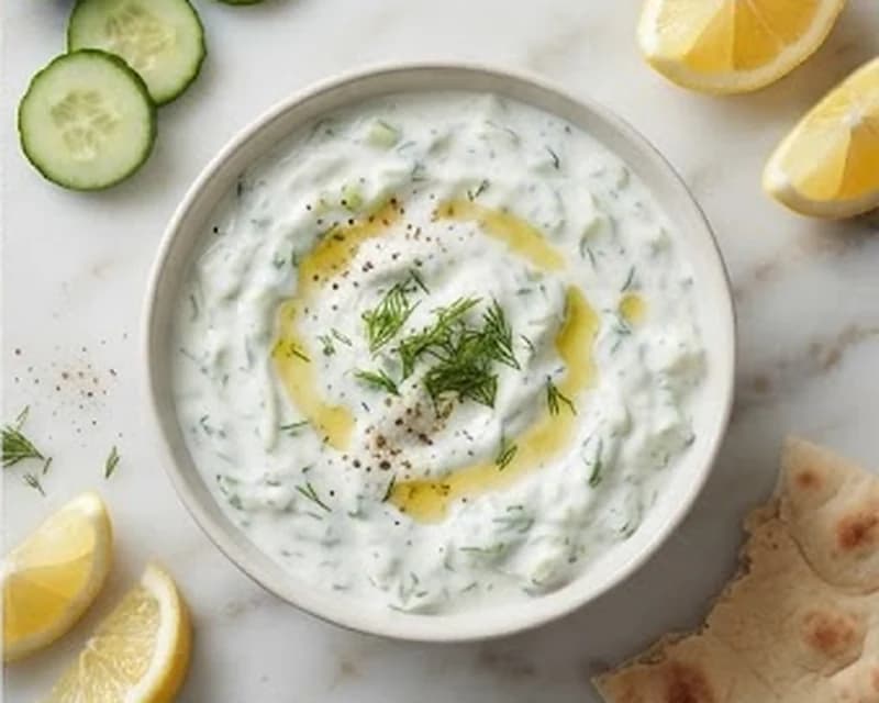 Sauce grecque au yaourt et concombre